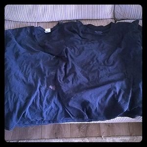 2 large plain black T-shirts